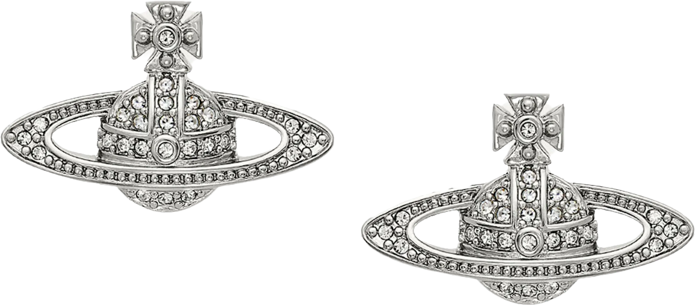 Vivienne Westwood Earrings Mini Bas Relief Silver